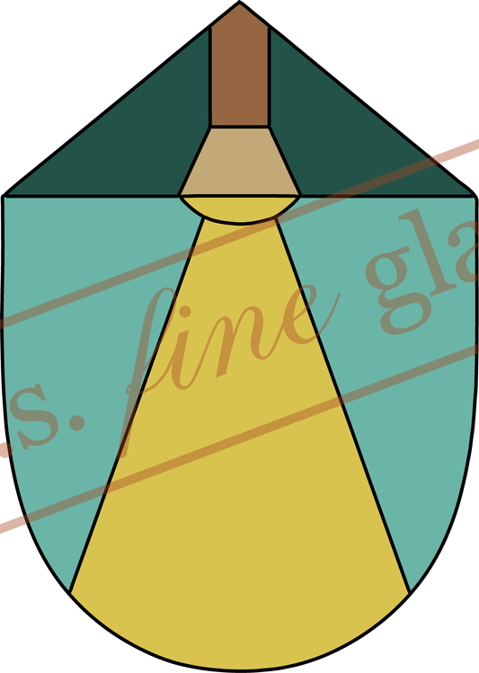 Geometric Flashlight Stained Glass Pattern