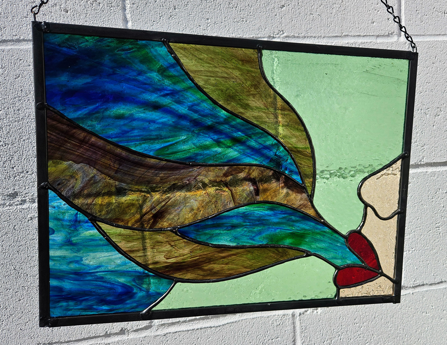 The Exhale Stained Glass Panel