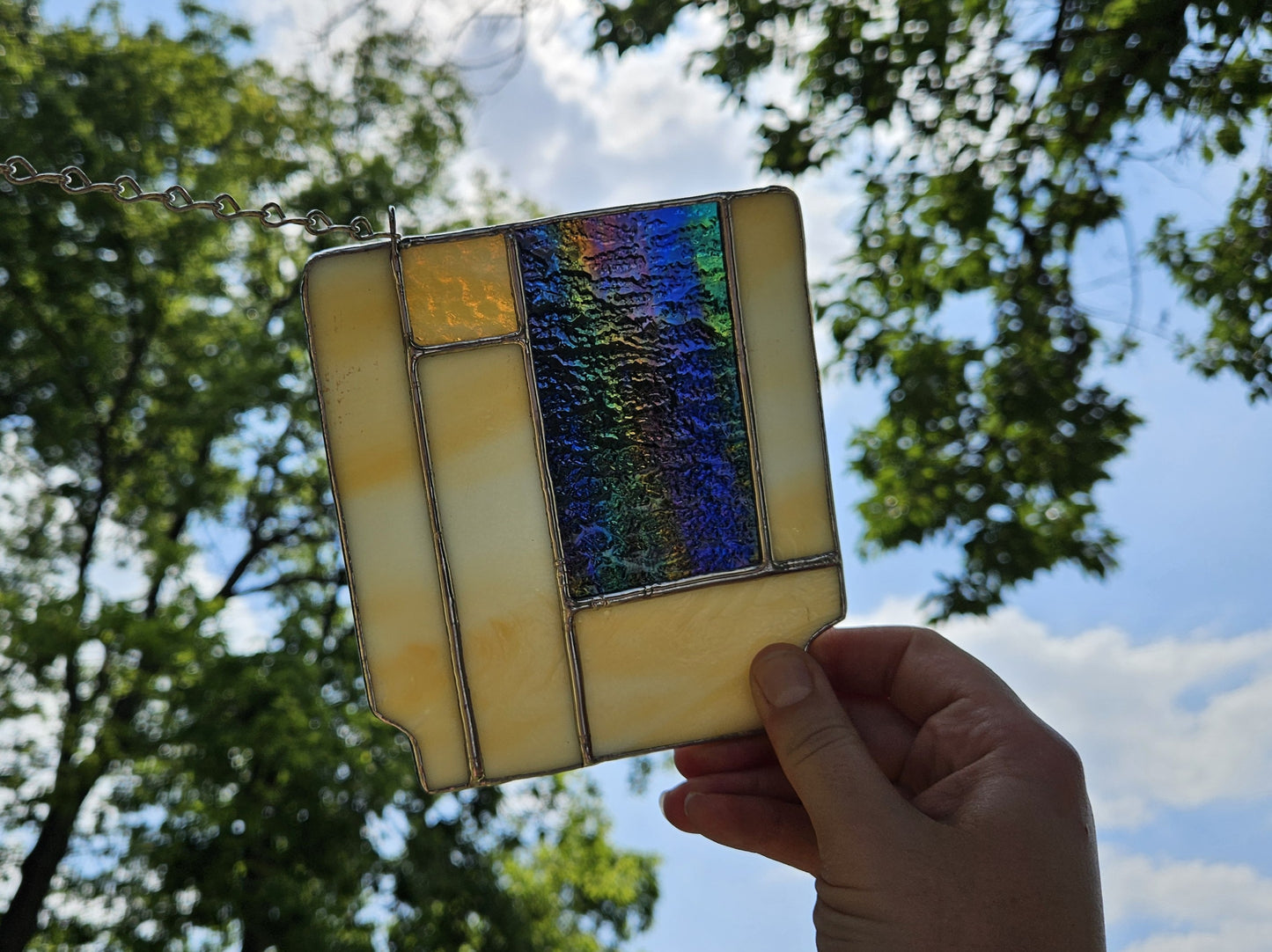 Handmade Stained Glass Panel: 8-Bit Cartridge (Various Colors)