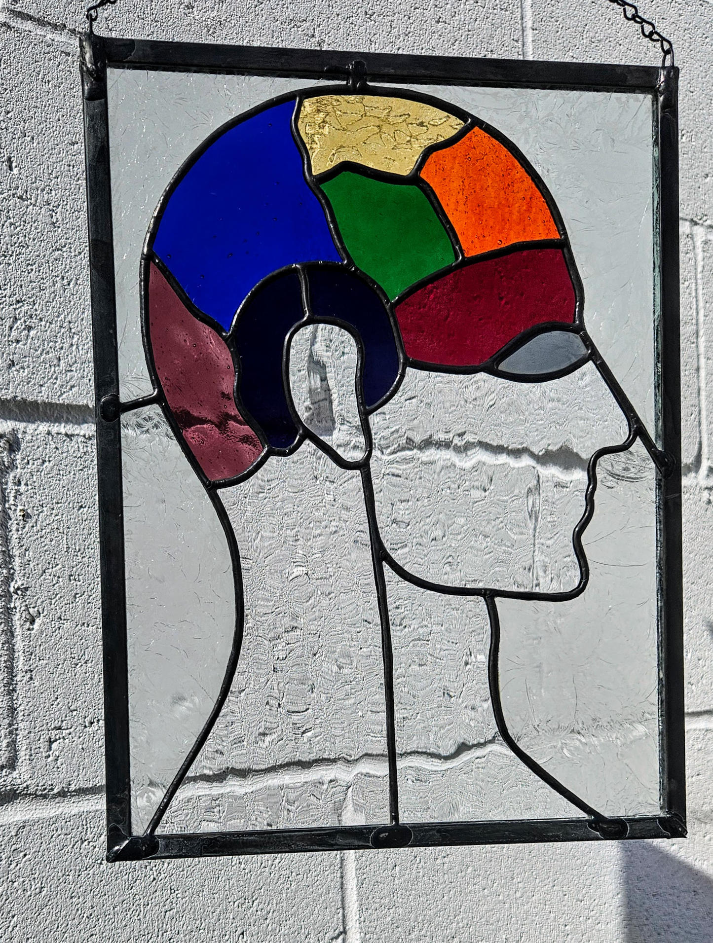 Phrenology Head Stained Glass