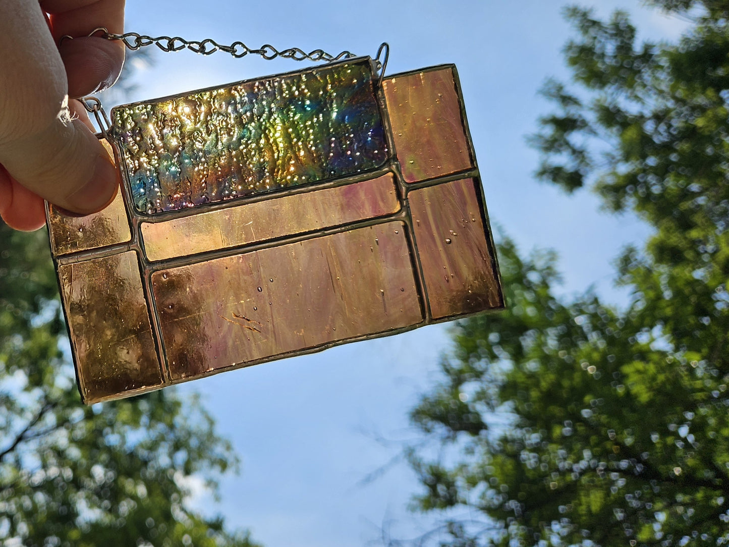 Handmade Stained Glass Panel: 16-Bit Cartridge (Various Colors)