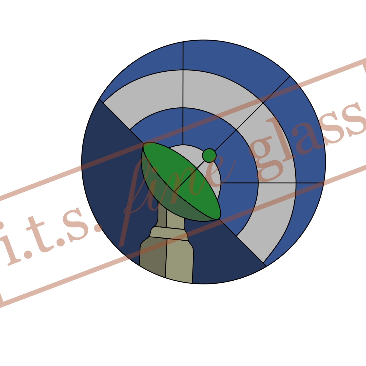 Satellite Dish Constellation Stained Glass Pattern