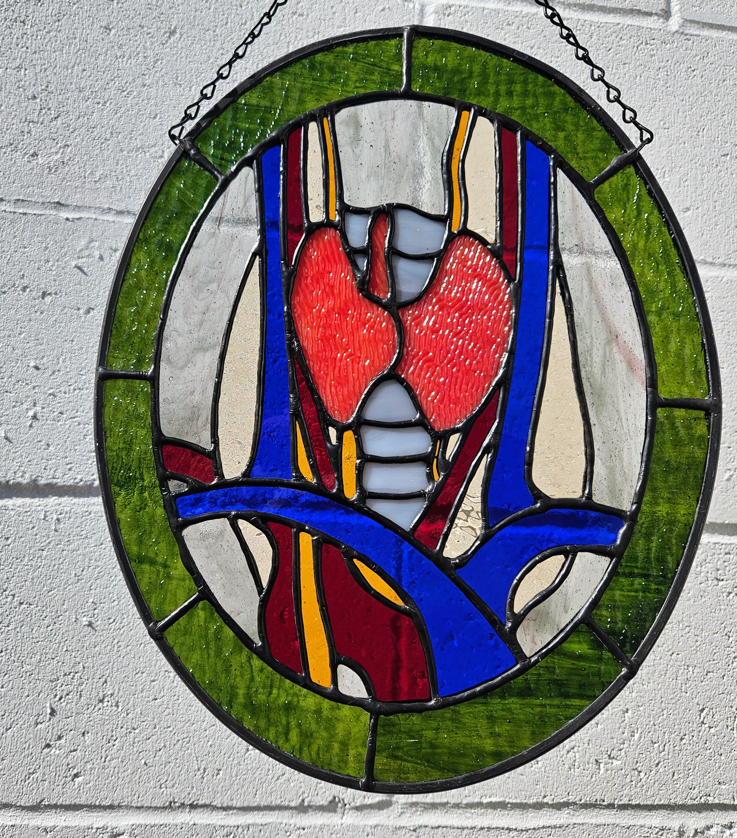 Anatomical Thyroid Stained Glass Panel