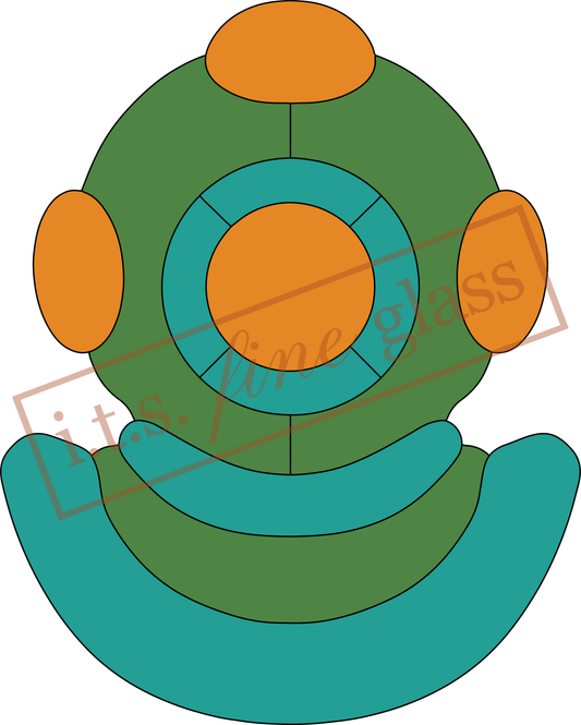 Deep Sea Diver Helmet Stained Glass Pattern