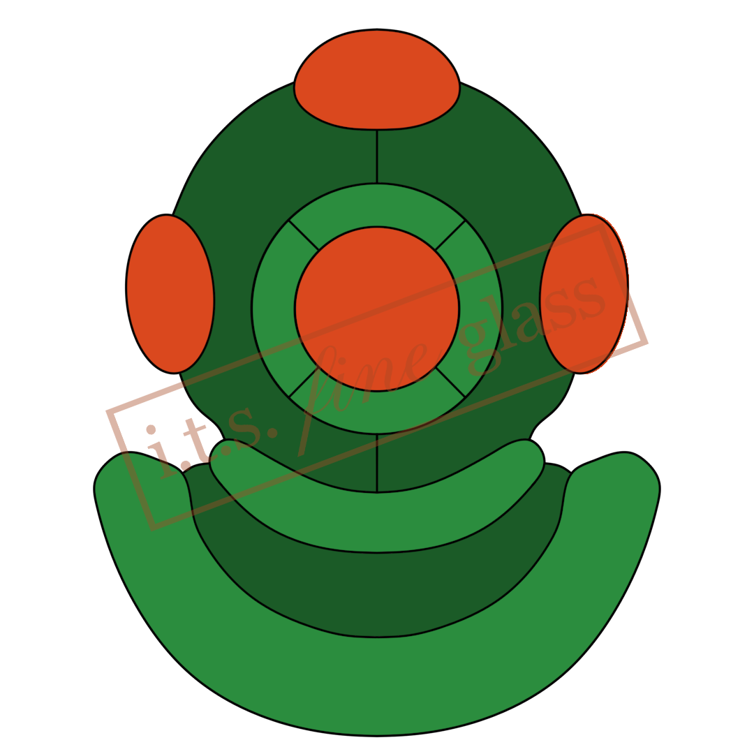 Deep Sea Diver Helmet Stained Glass Pattern