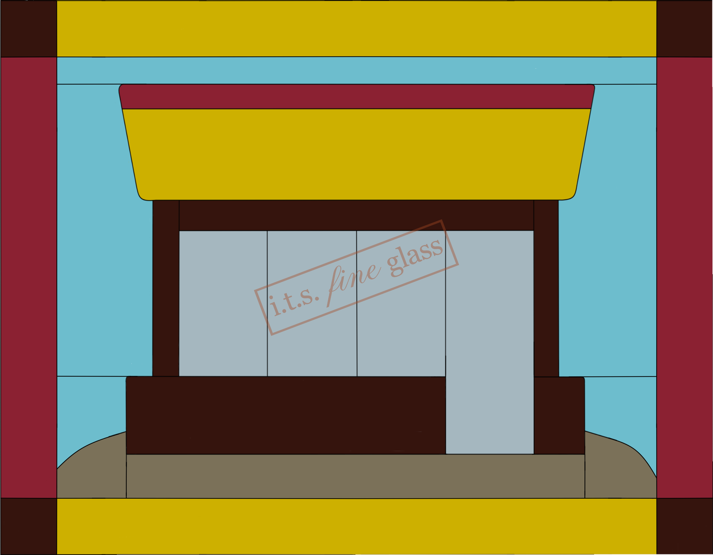 Waffle House Stained Glass Pattern