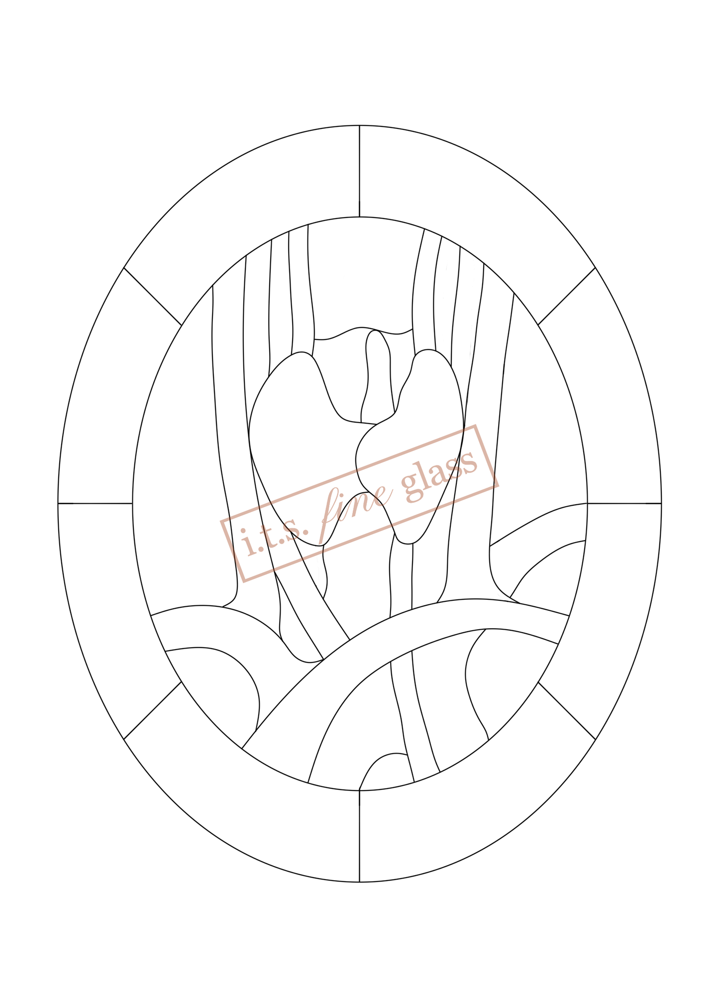 Anatomical Thyroid Stained Glass Pattern