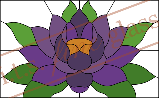 Black Lotus Panel Stained Glass Pattern