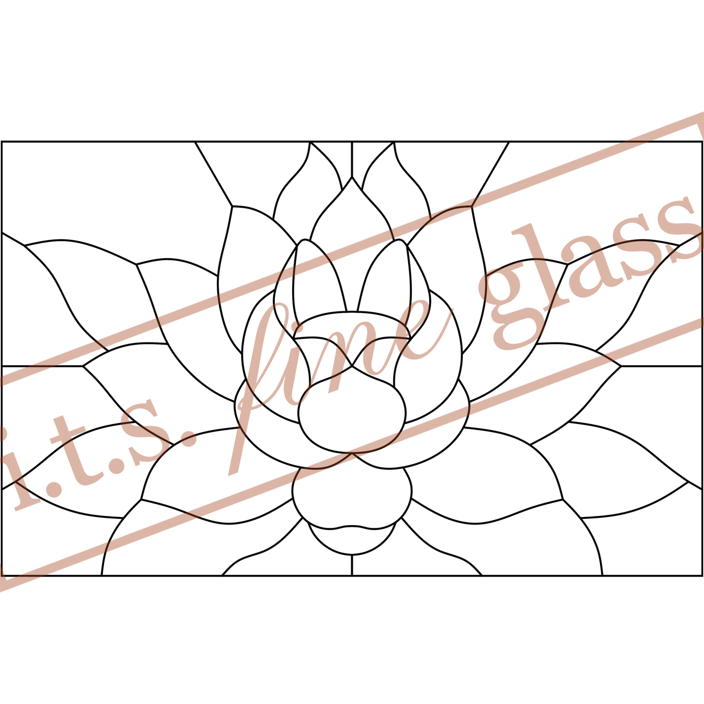 Black Lotus Panel Stained Glass Pattern