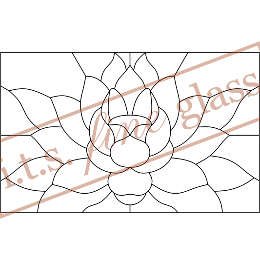 Black Lotus Panel Stained Glass Pattern