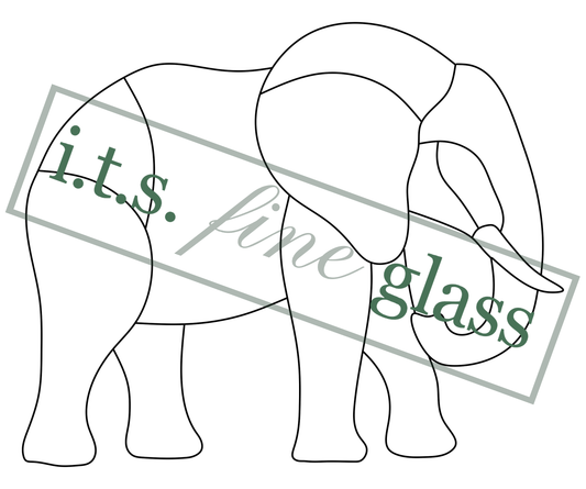 Stained Glass Pattern - Elephant, Digital Download