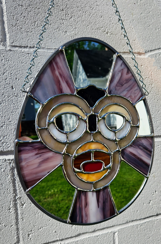 Furby Egg Stained Glass Panel (Made to Order!)