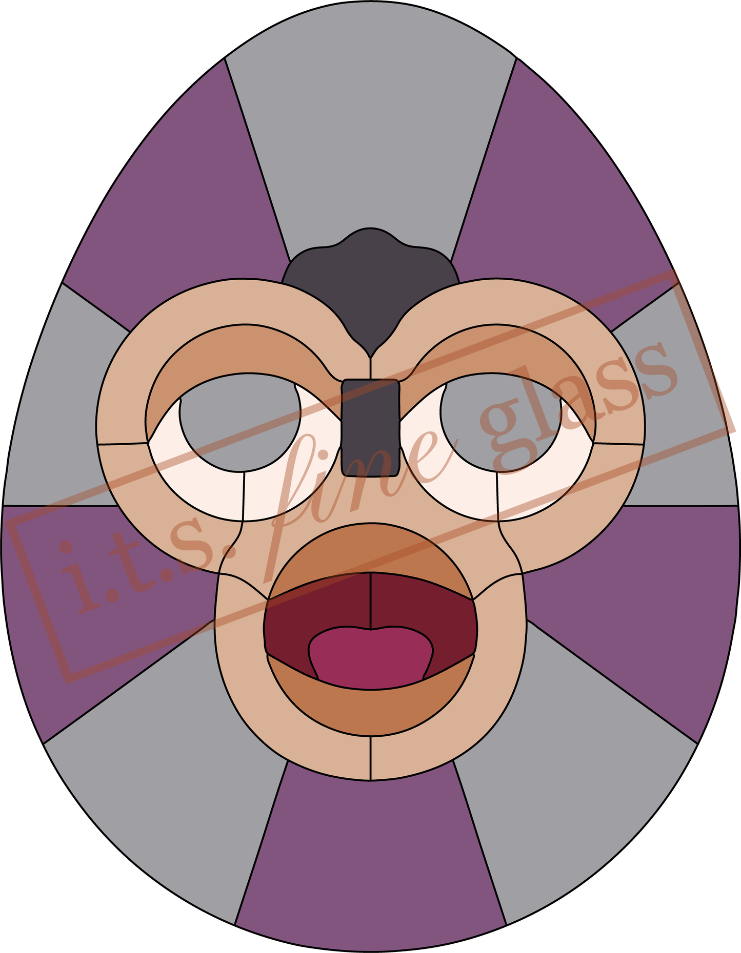 Furby Egg Stained Glass Pattern