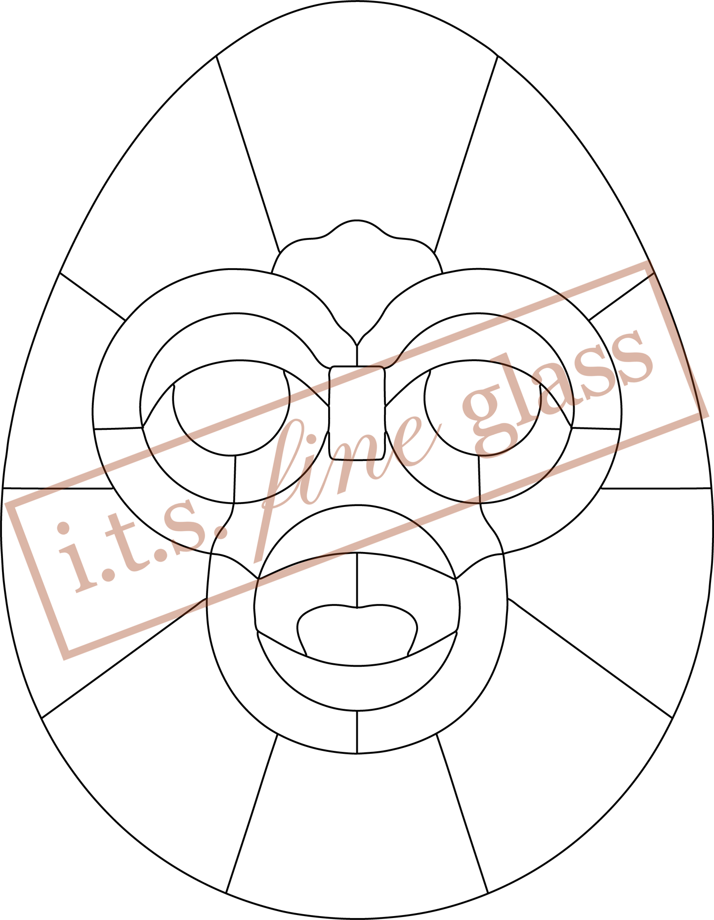 Furby Egg Stained Glass Pattern