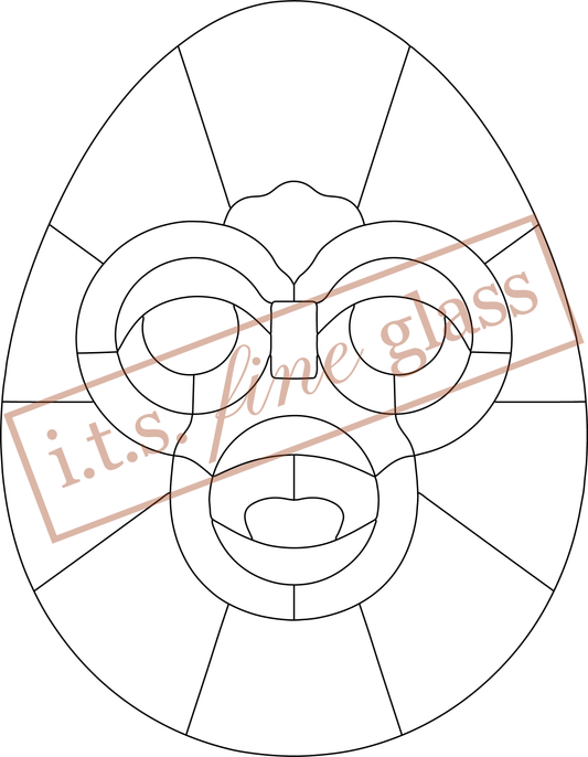 Furby Egg Stained Glass Pattern