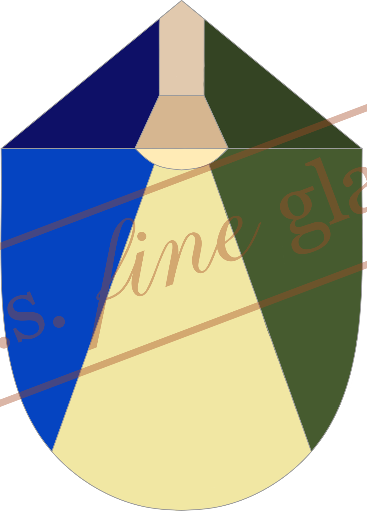 Geometric Flashlight Stained Glass Pattern