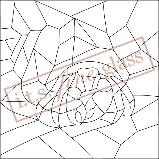 Mosaic Hermit Crab Stained Glass Pattern