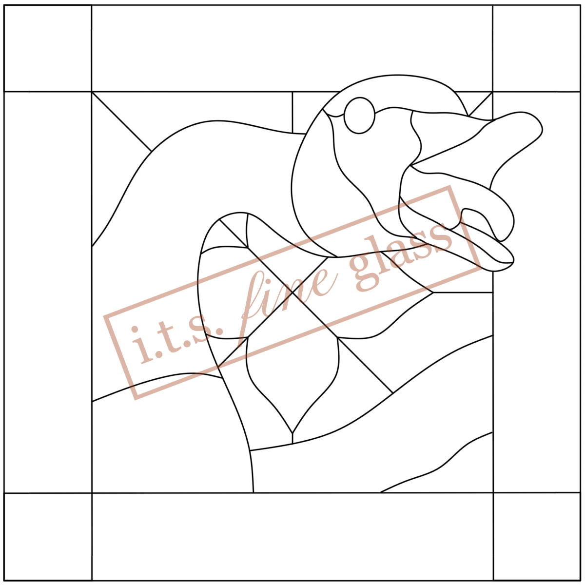Honking Canada Goose Stained Glass Pattern