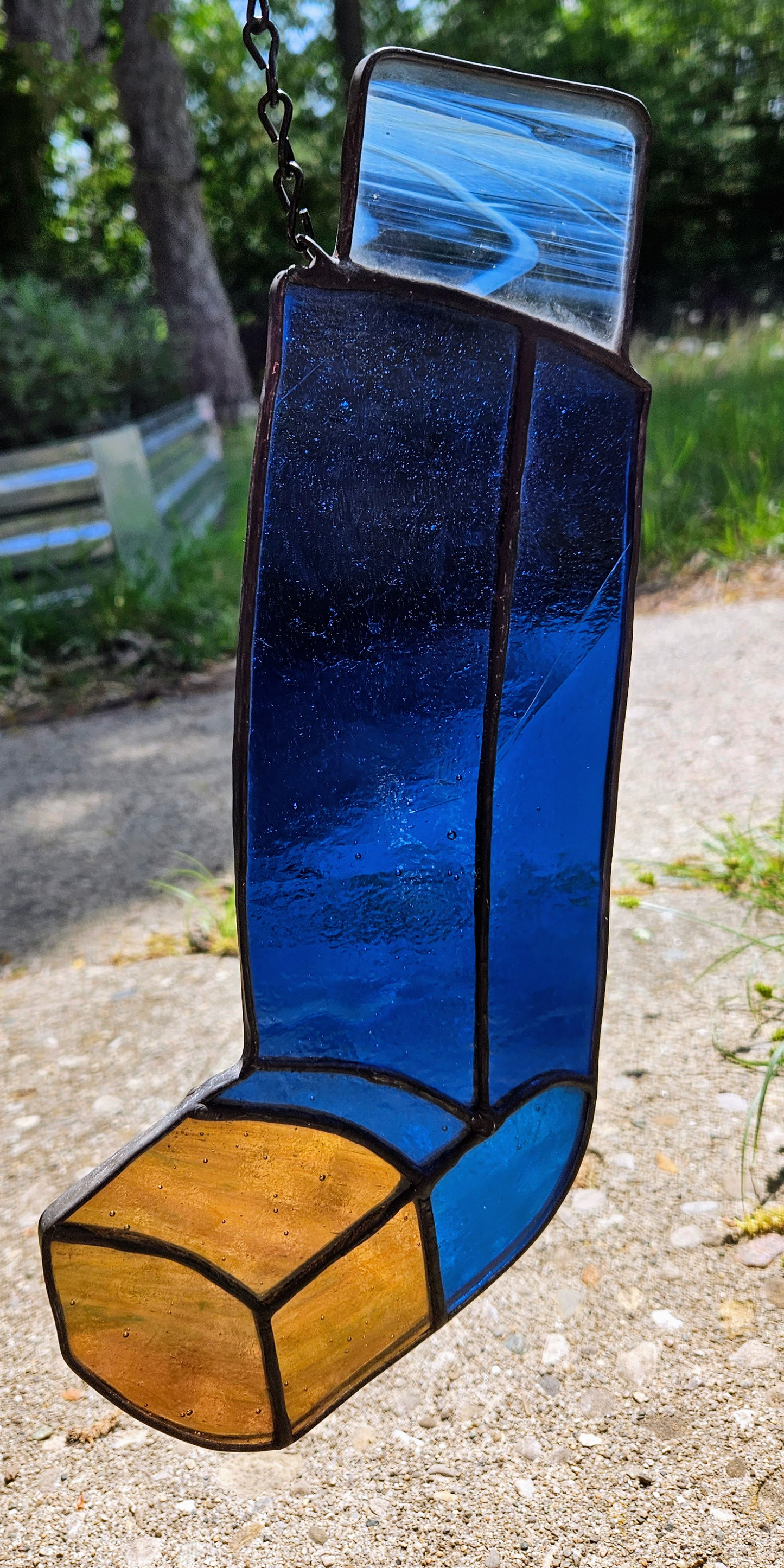 Asthma Inhaler Stained Glass Suncatcher