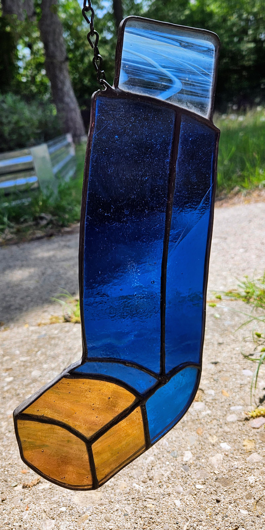 Asthma Inhaler Stained Glass Suncatcher