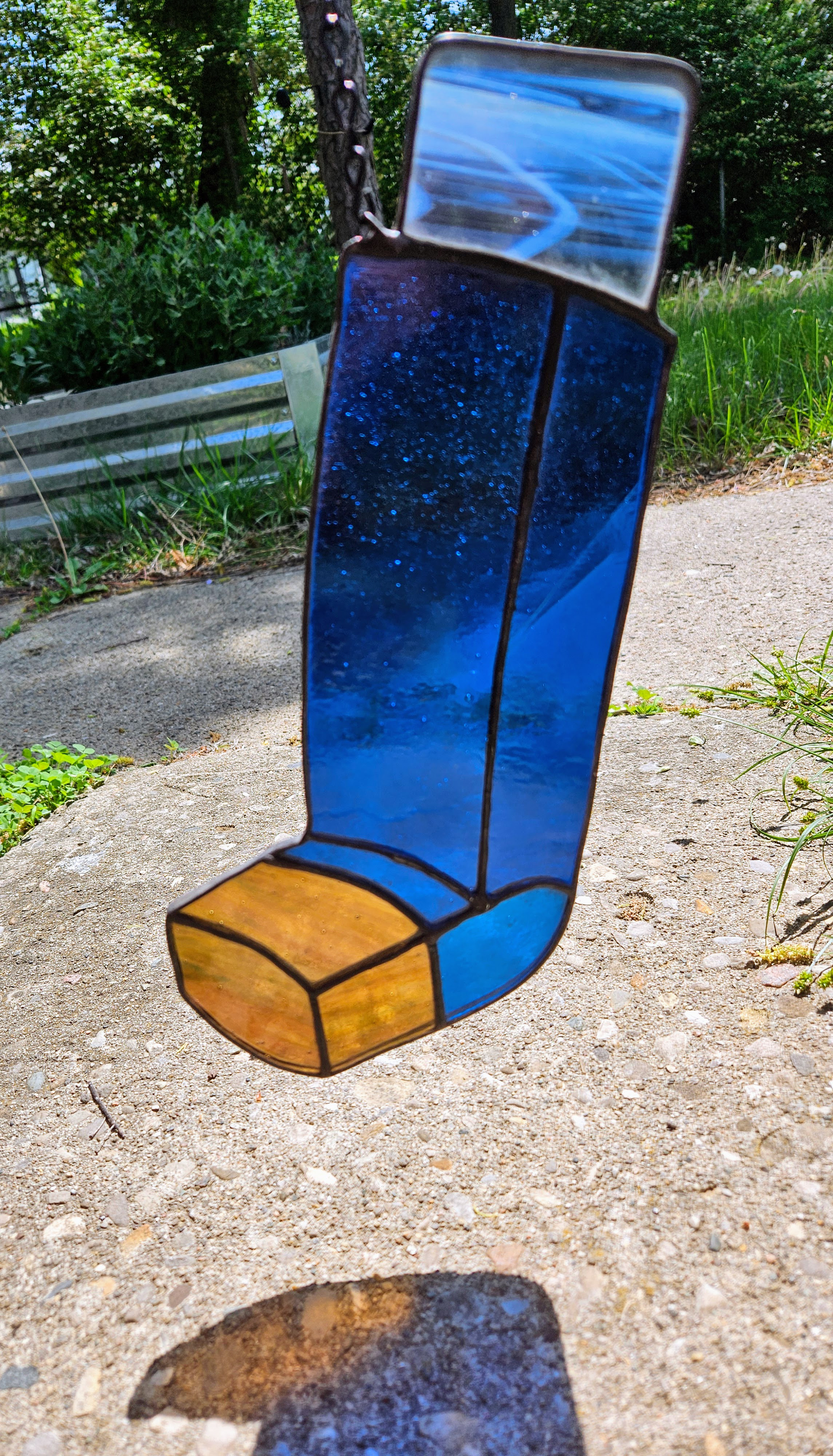 Asthma Inhaler Stained Glass Suncatcher