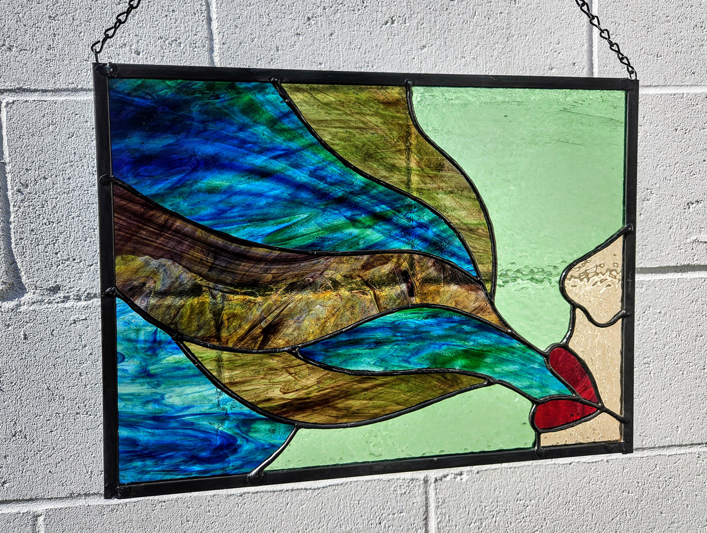 The Exhale Stained Glass Panel