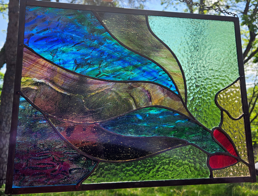 The Exhale Stained Glass Panel