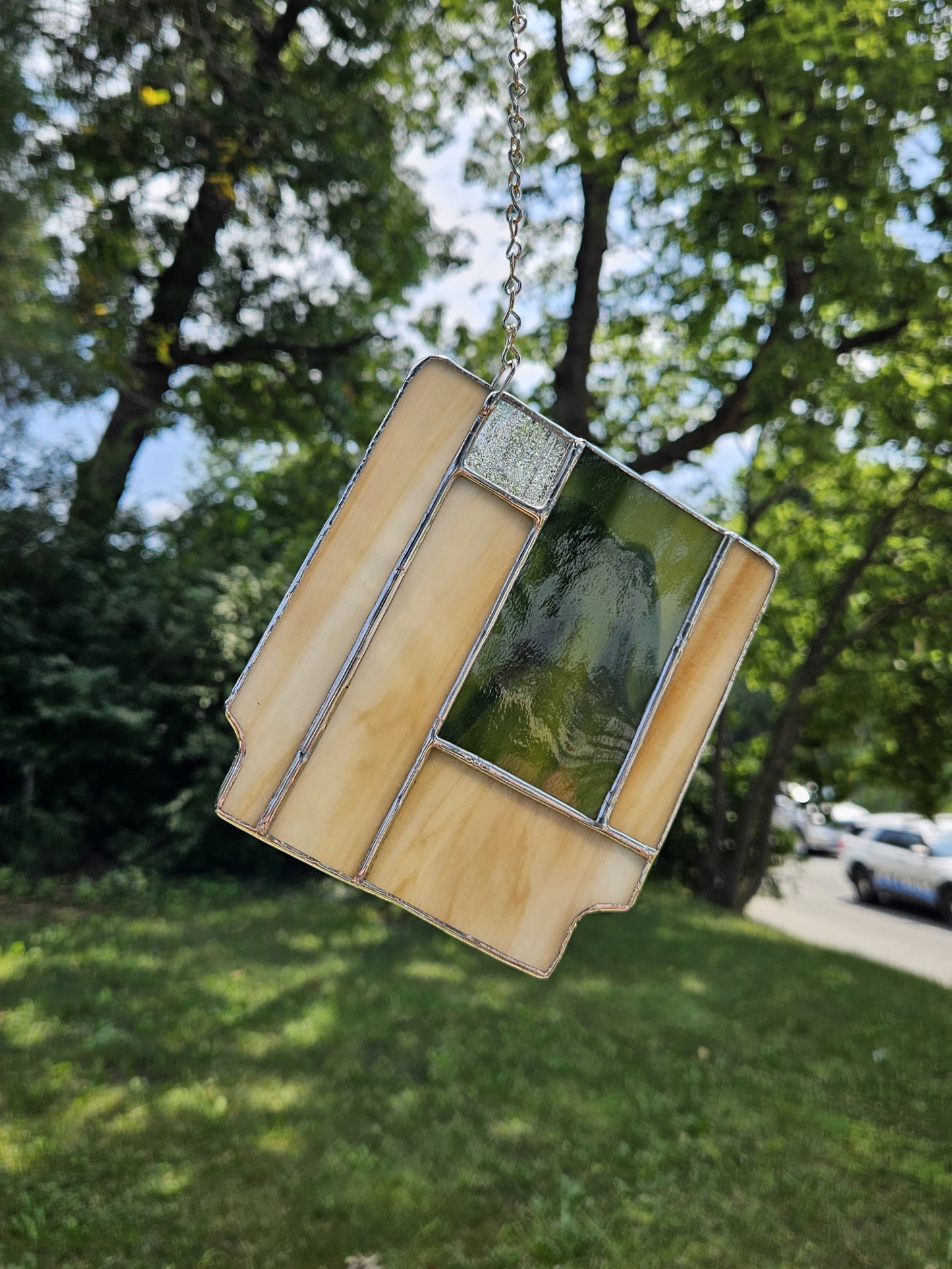 Handmade Stained Glass Panel: 8-Bit Cartridge (Various Colors)