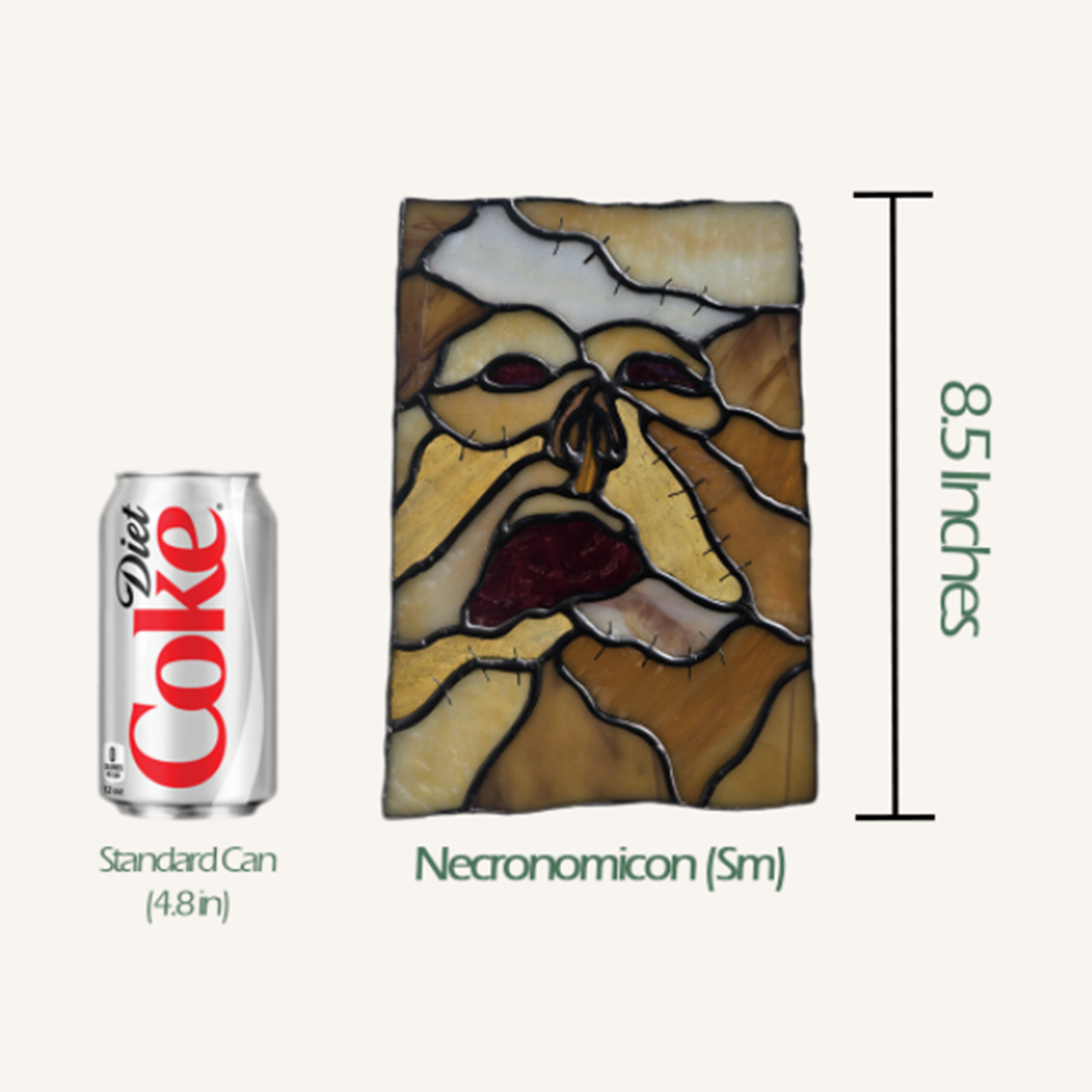 Evil Dead Necronomicon (Sm) Stained Glass Panel