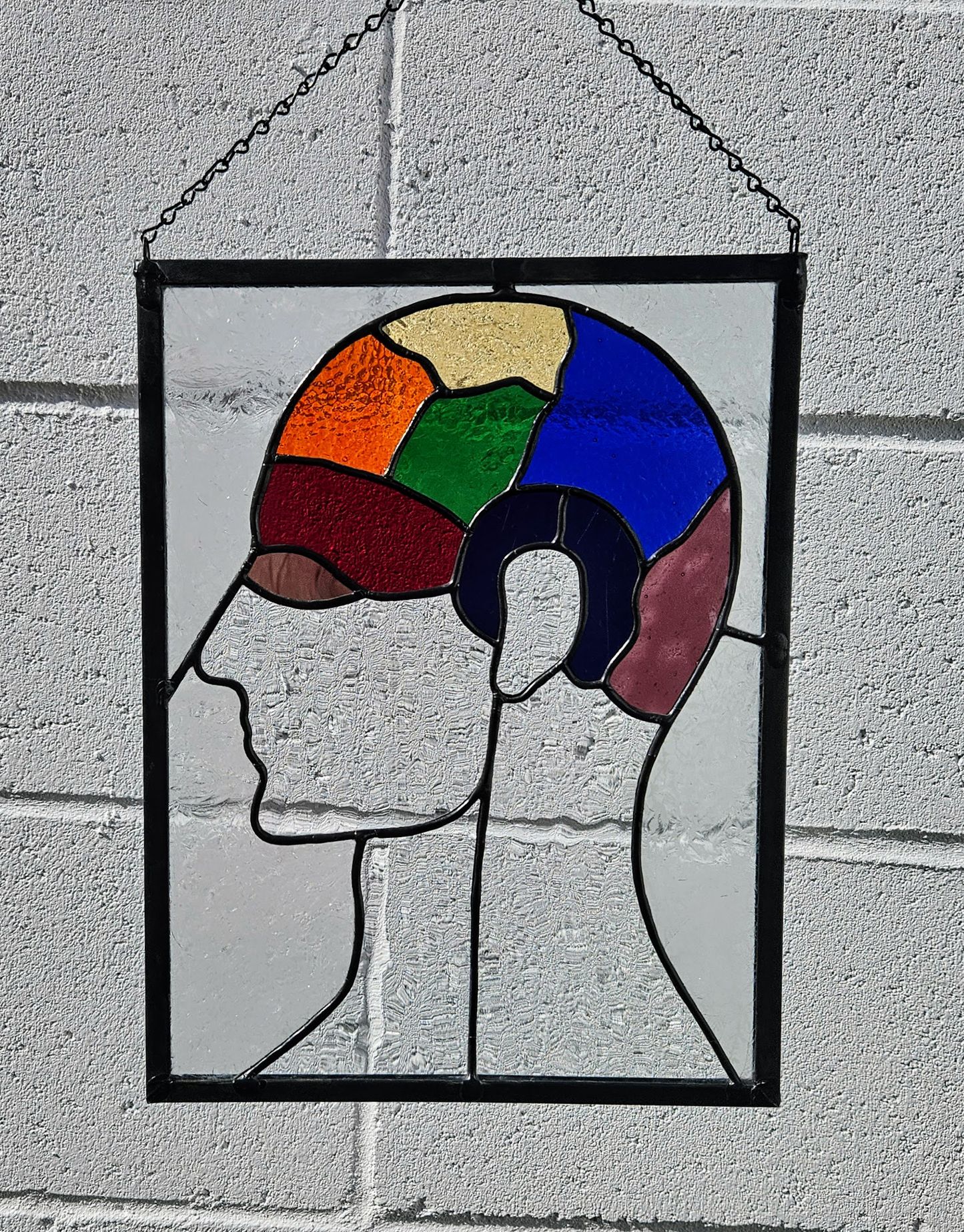 Phrenology Head Stained Glass