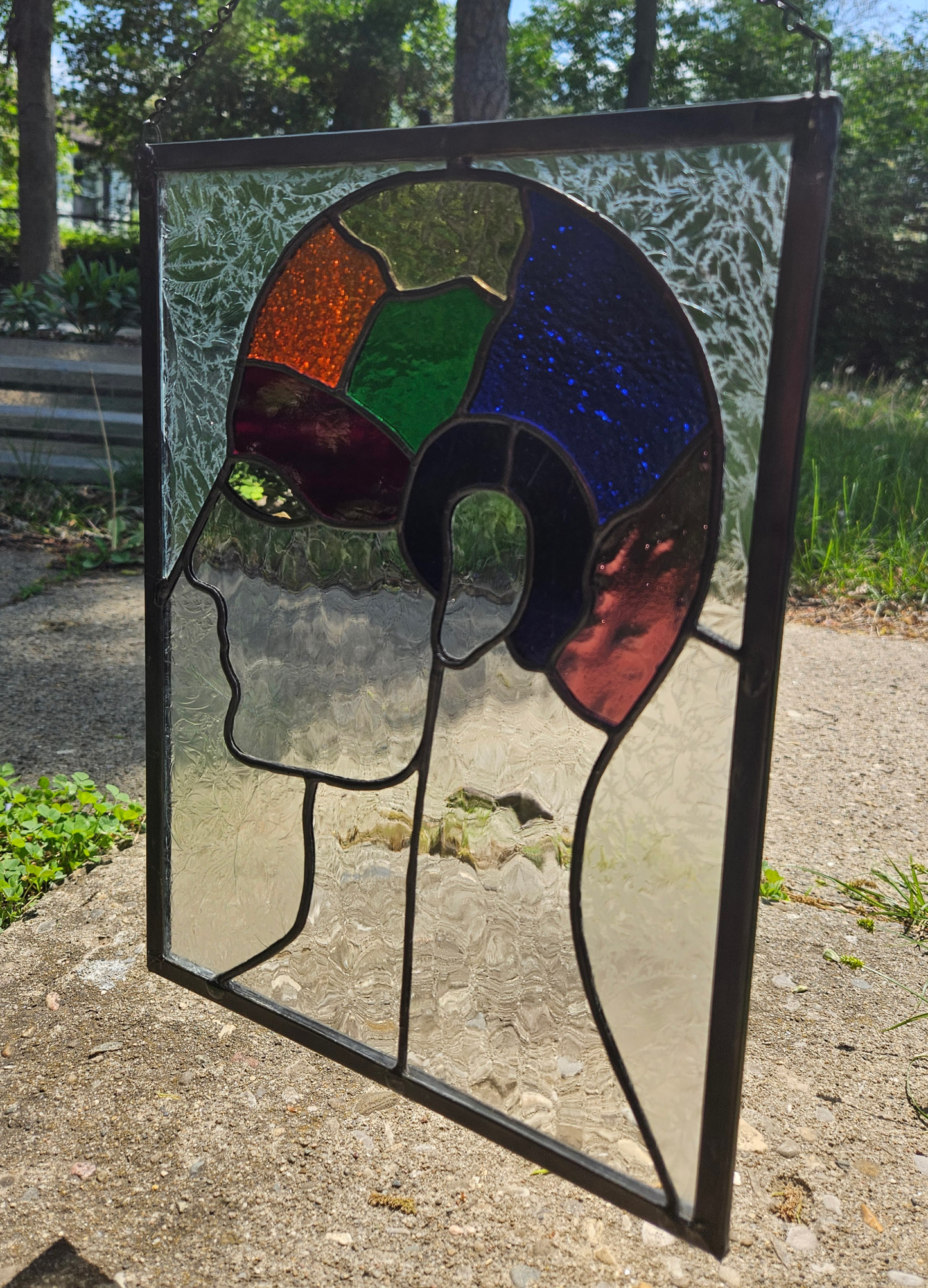 Phrenology Head Stained Glass