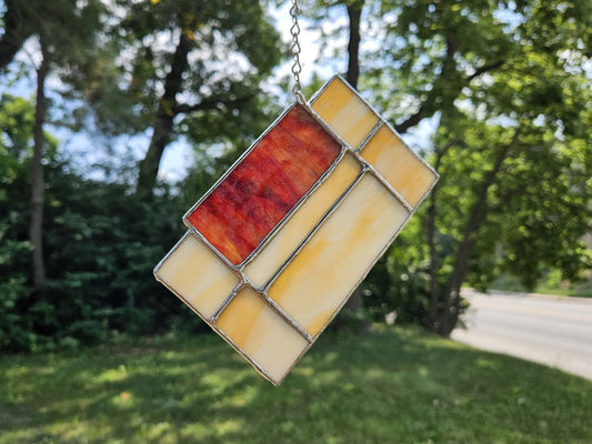 Handmade Stained Glass Panel: 16-Bit Cartridge (Various Colors)