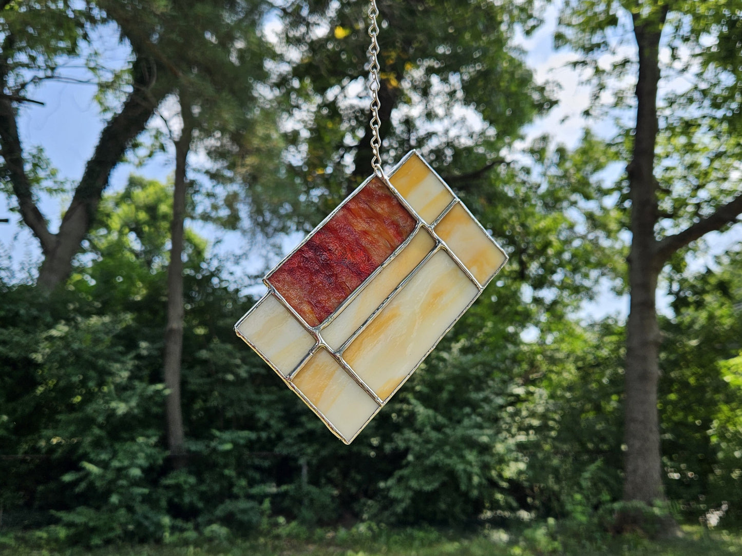 Handmade Stained Glass Panel: 16-Bit Cartridge (Various Colors)