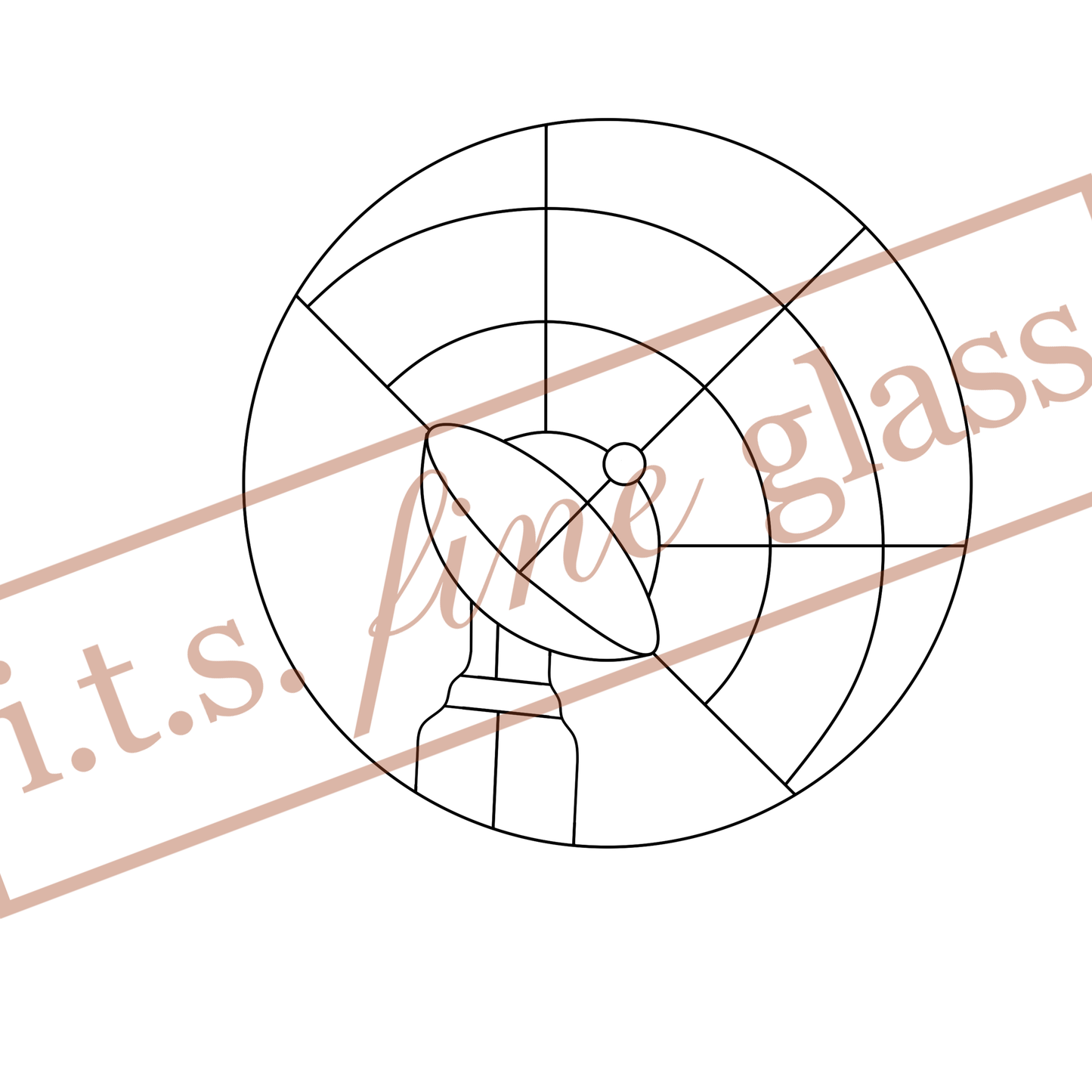 Satellite Dish Constellation Stained Glass Pattern