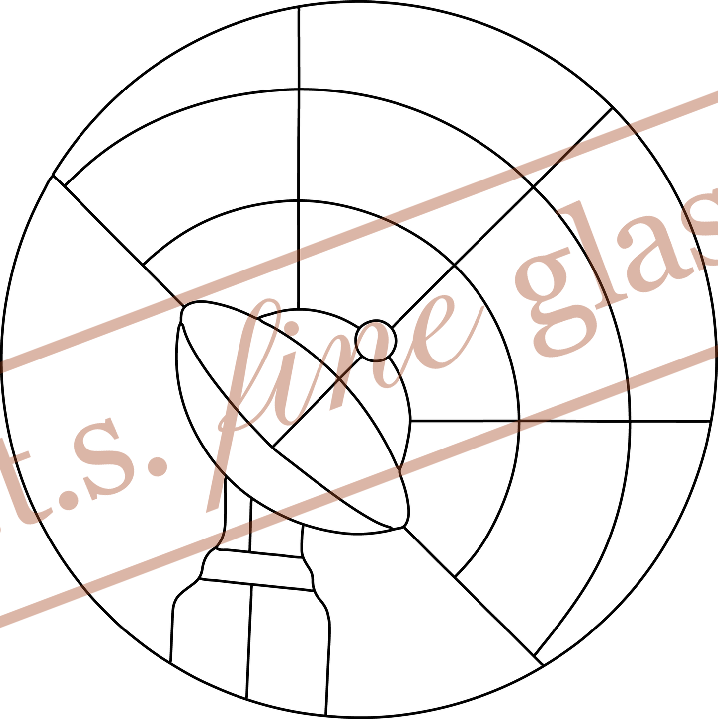 Satellite Dish Constellation Stained Glass Pattern