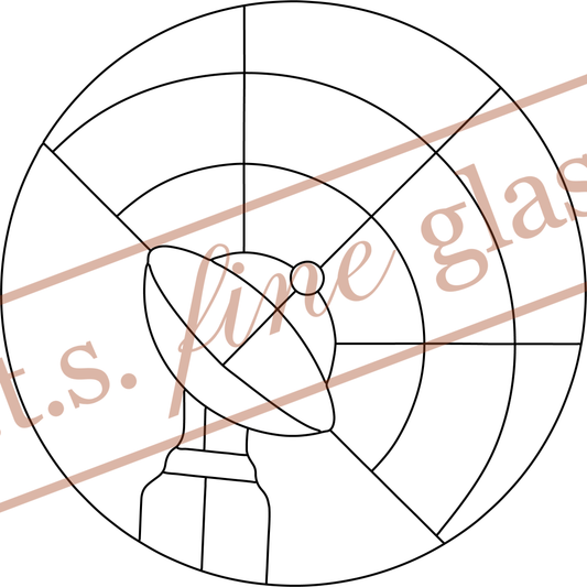 Satellite Dish Constellation Stained Glass Pattern