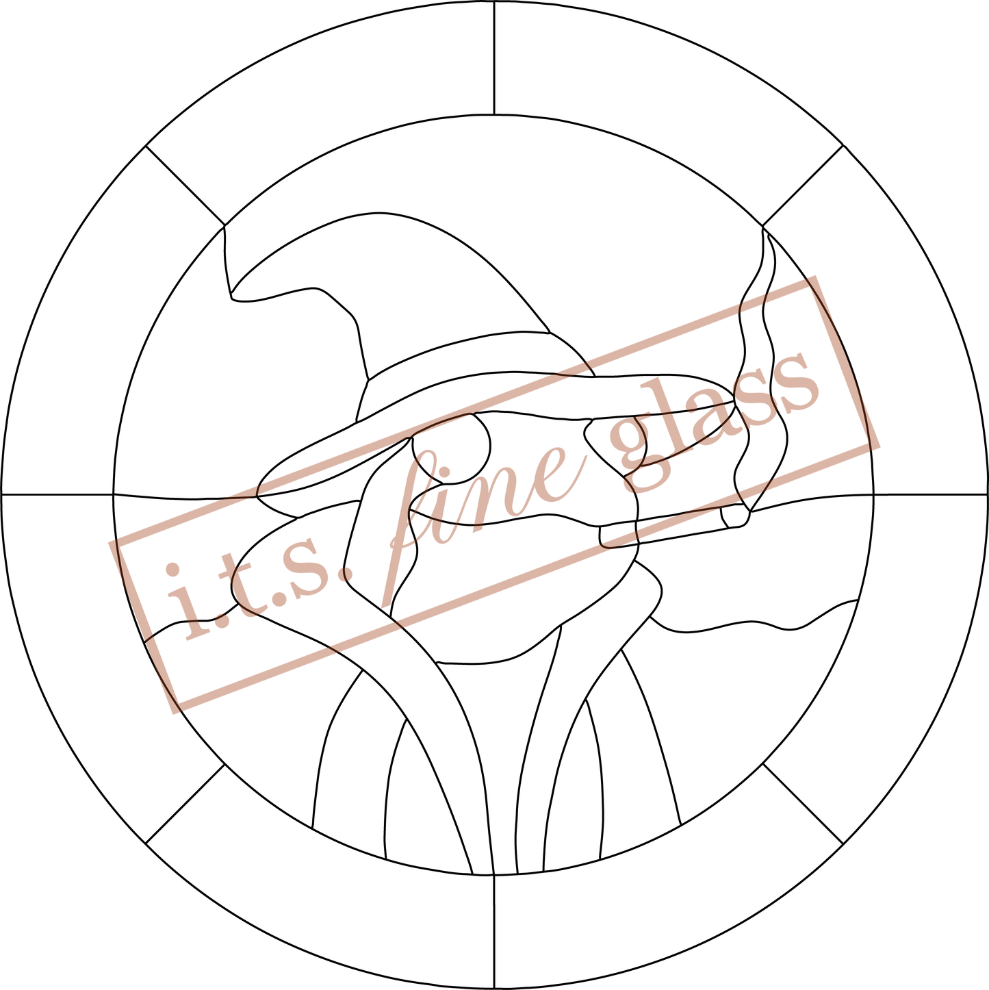 'Lil Smoking Wizard Frog Stained Glass Pattern