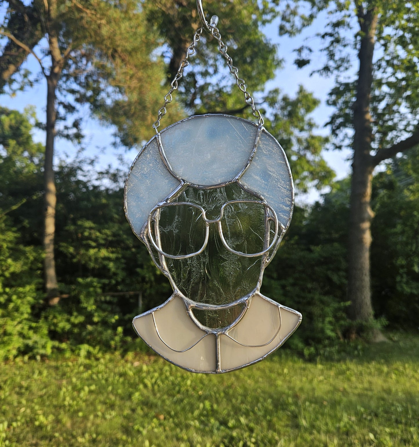 Handmade Stained Glass Panel - Golden Girls Bust, Sophia