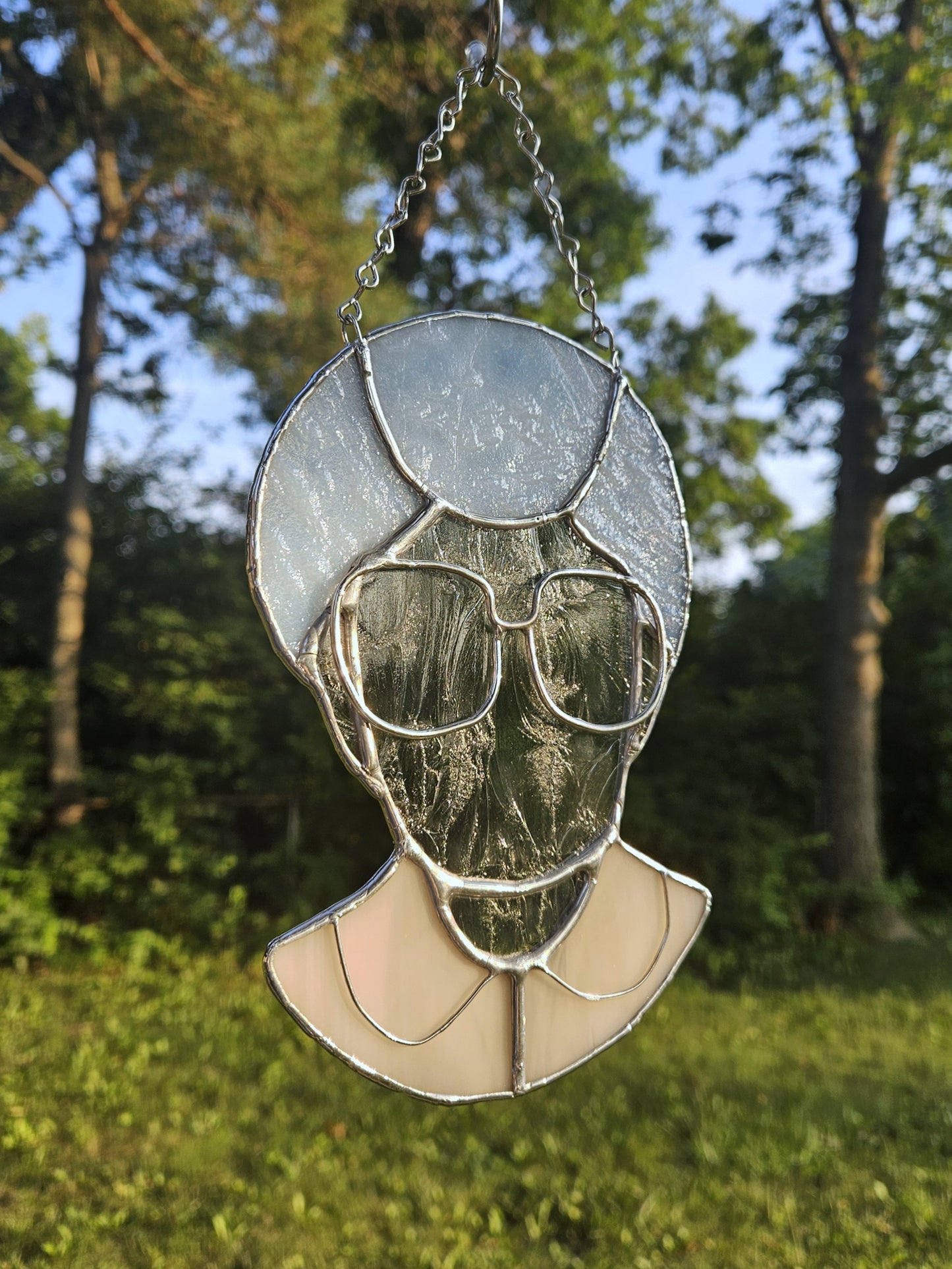 Handmade Stained Glass Panel - Golden Girls Bust, Sophia
