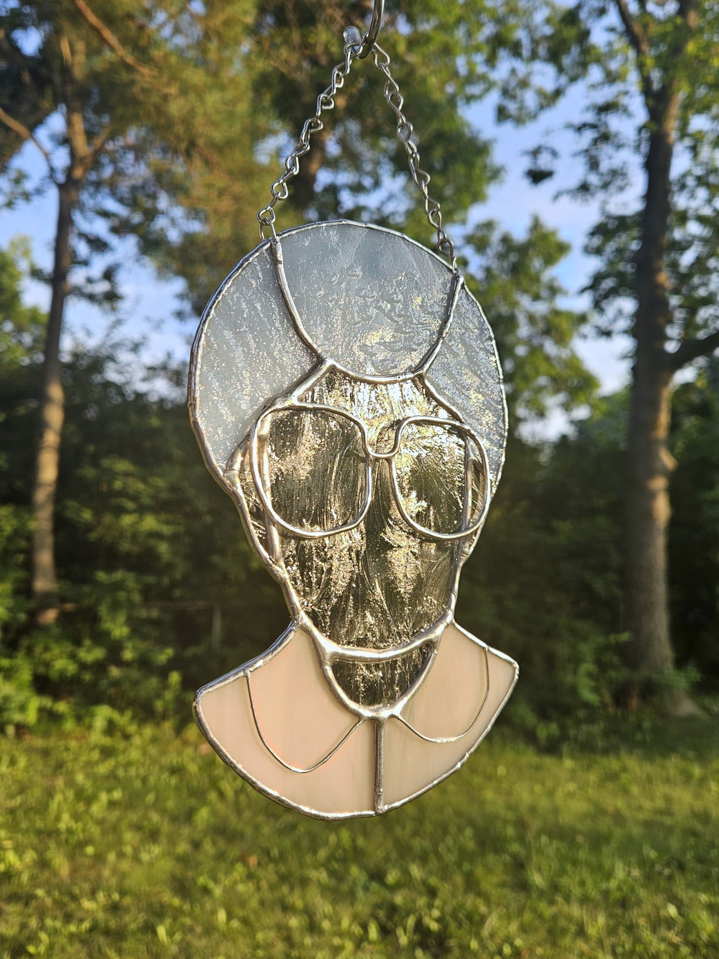 Handmade Stained Glass Panel - Golden Girls Bust, Sophia