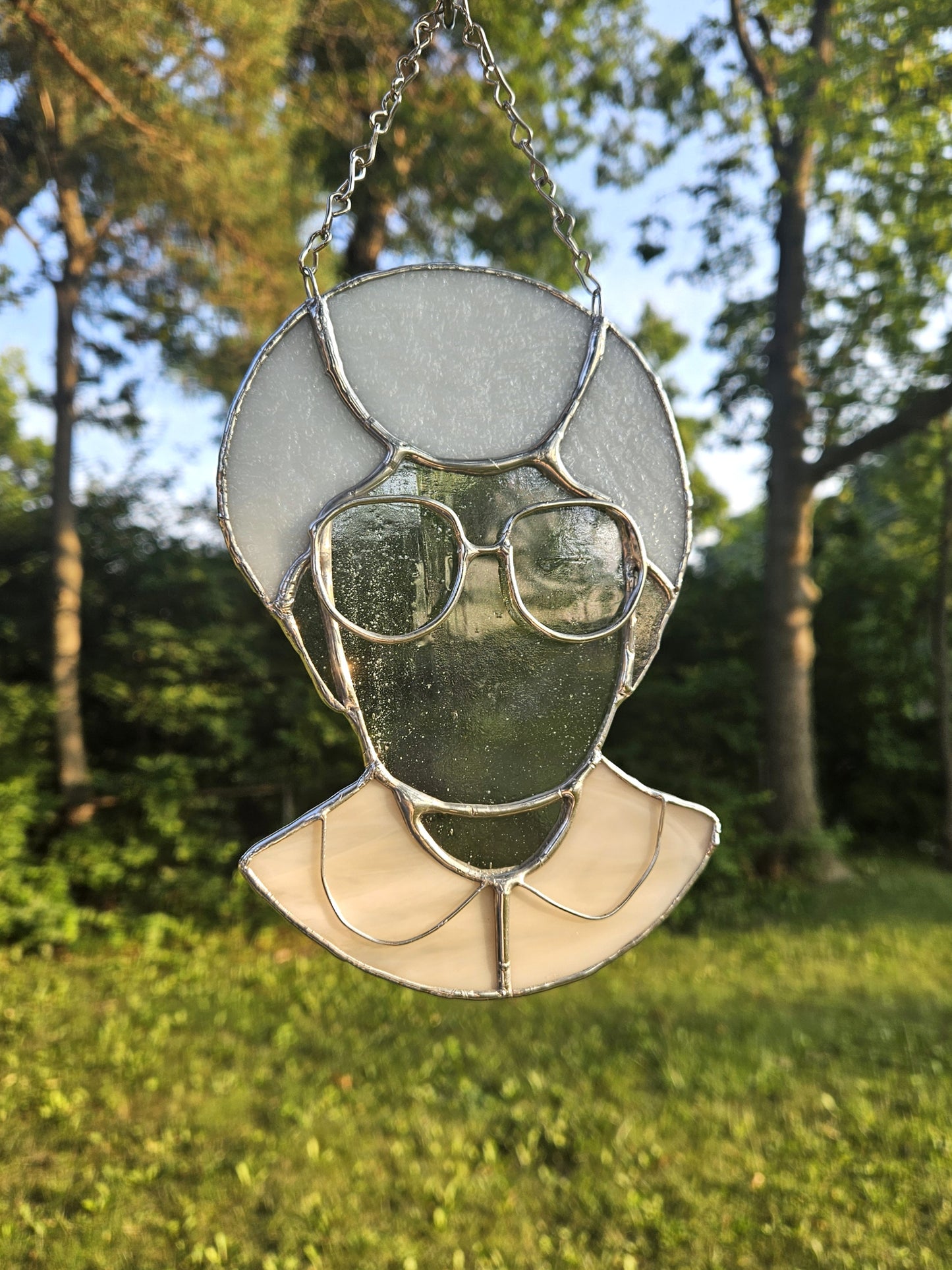 Handmade Stained Glass Panel - Golden Girls Bust, Sophia