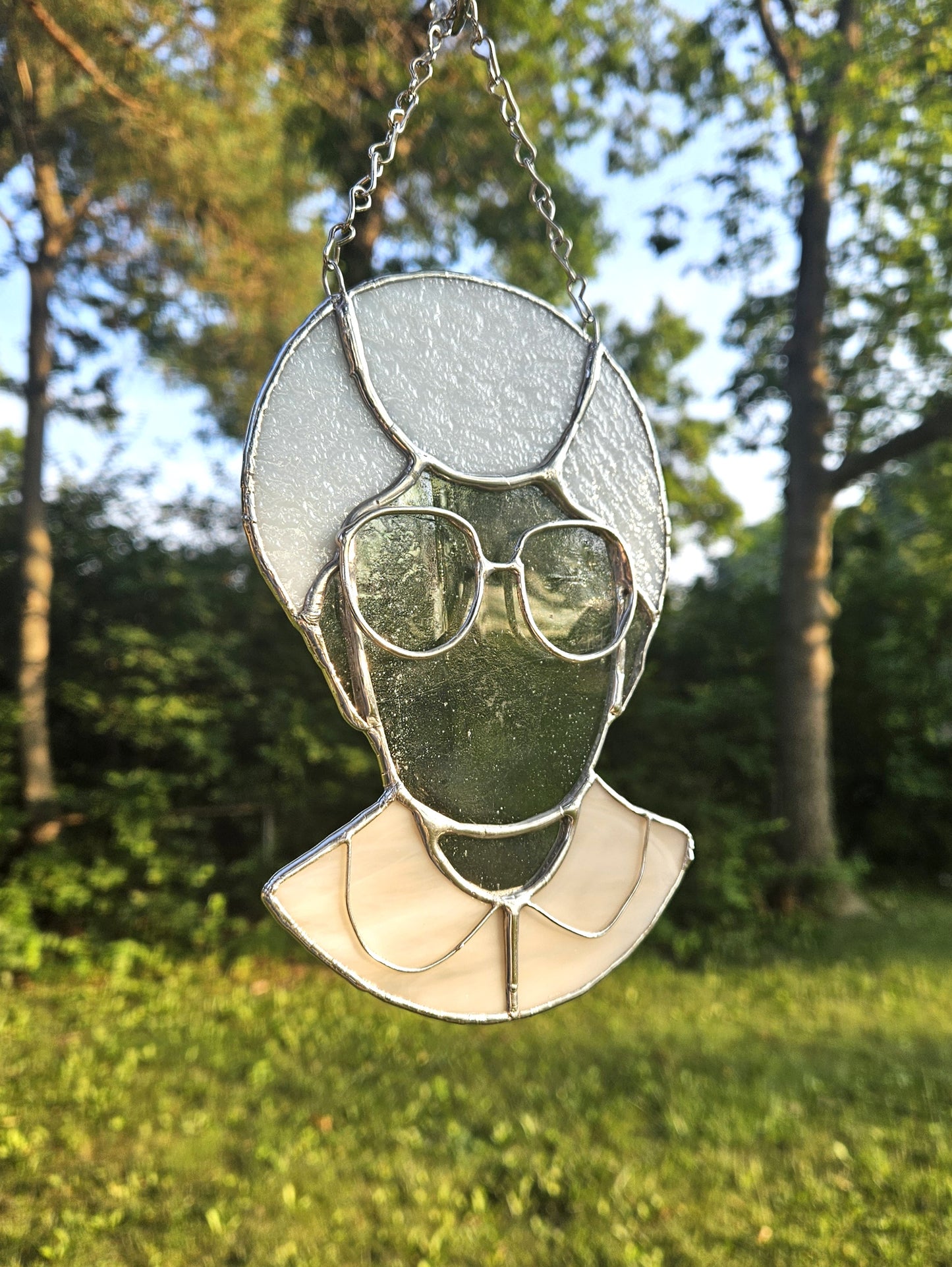 Handmade Stained Glass Panel - Golden Girls Bust, Sophia