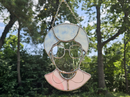 Handmade Stained Glass Panel - Golden Girls Bust, Sophia