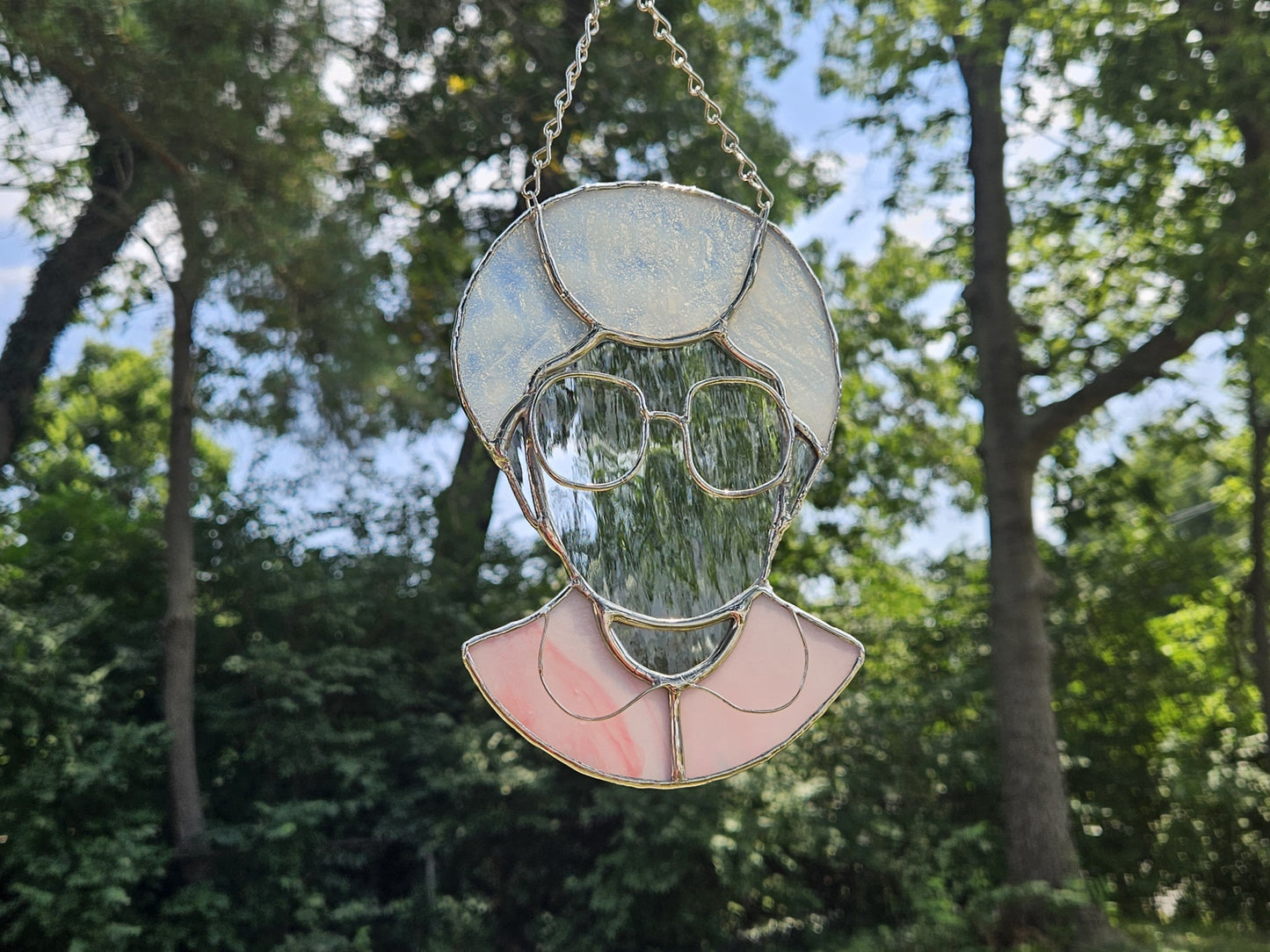 Handmade Stained Glass Panel - Golden Girls Bust, Sophia