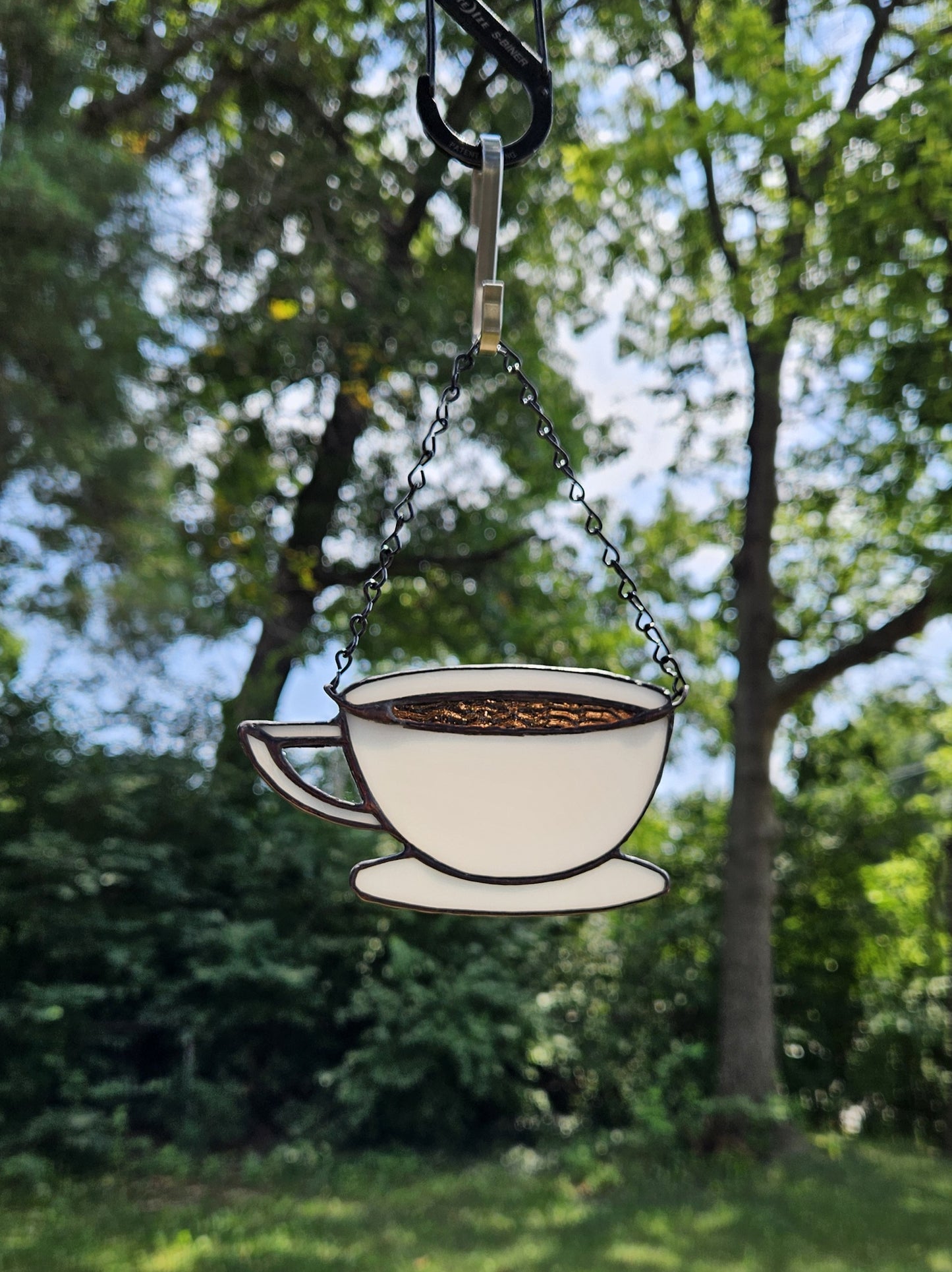 Handmade Stained Glass Suncatcher: Little Teacup