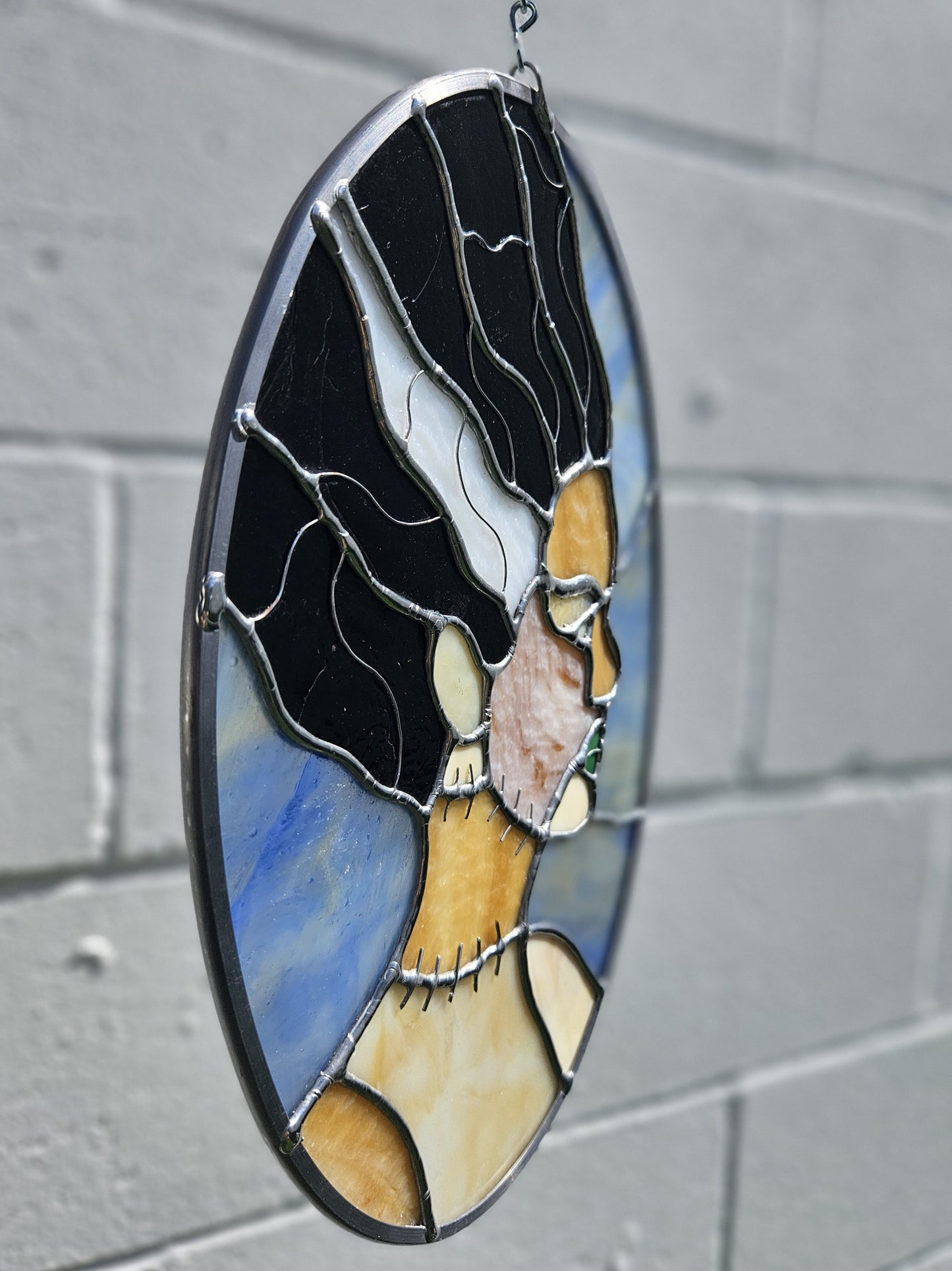 The Bride of Frankenstein Stained Glass Panel