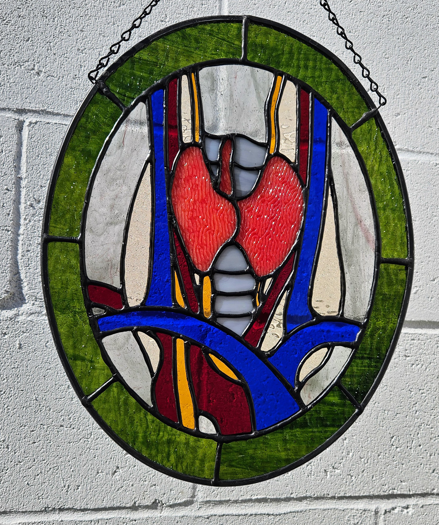 Anatomical Thyroid Stained Glass Panel