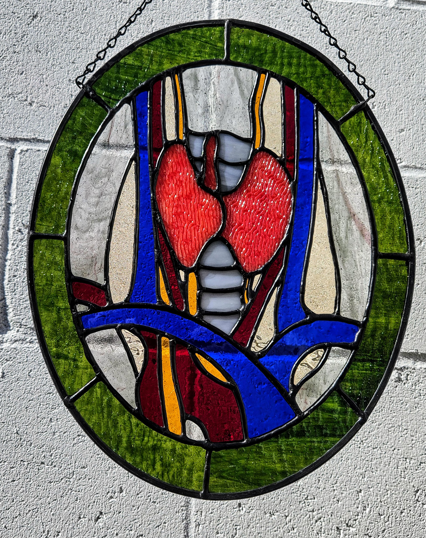 Anatomical Thyroid Stained Glass Panel