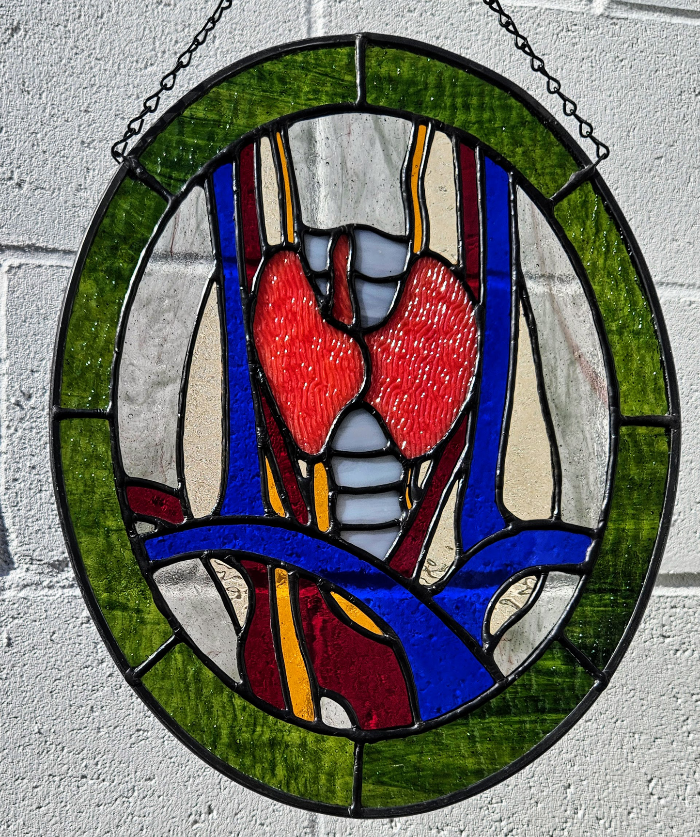 Anatomical Thyroid Stained Glass Panel