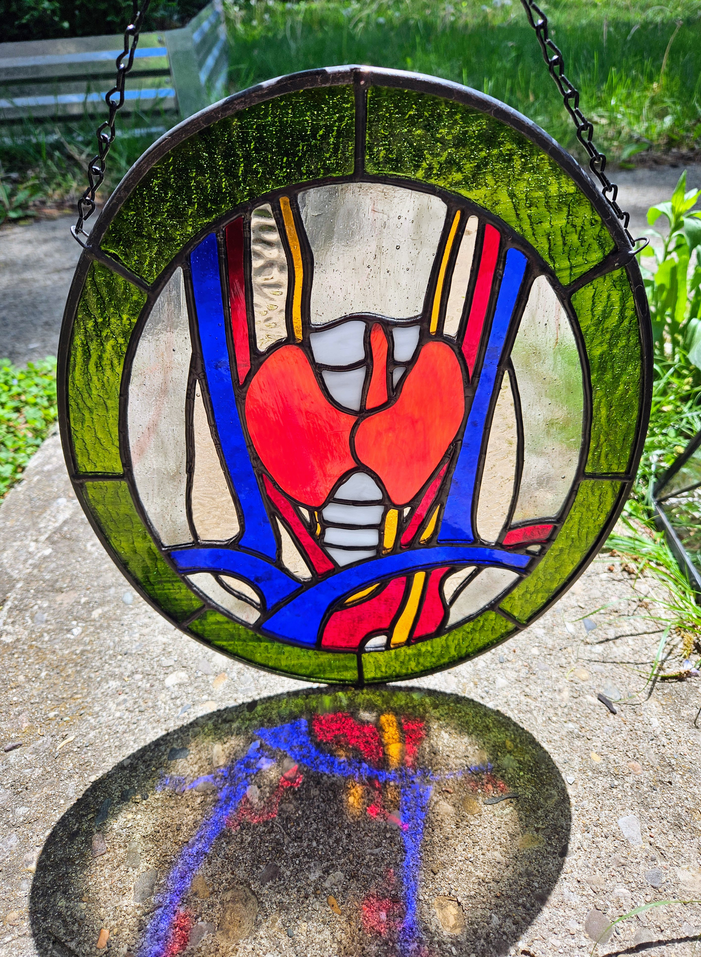 Anatomical Thyroid Stained Glass Panel